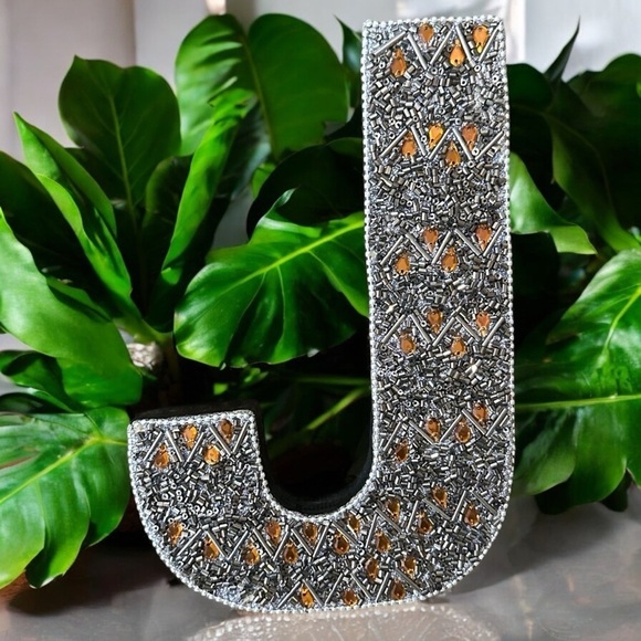 NEW Bombay Monogram Letter “J” Jeweled Decorative Piece - Picture 1 of 5
